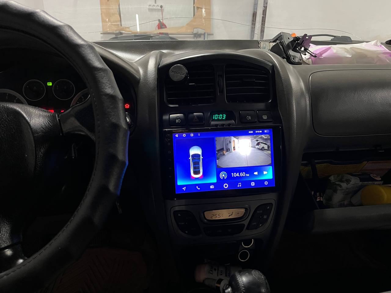 TEYES CC2 Plus после установки в Hyundai Santa Fe 2007