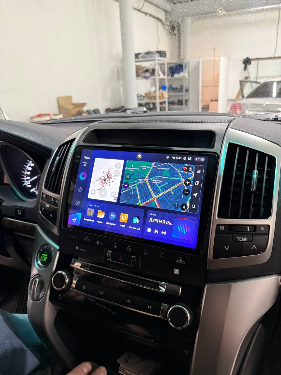 TEYES CC3 2K и камеры 360° после выполнения работ в Toyota Land Cruiser 200.