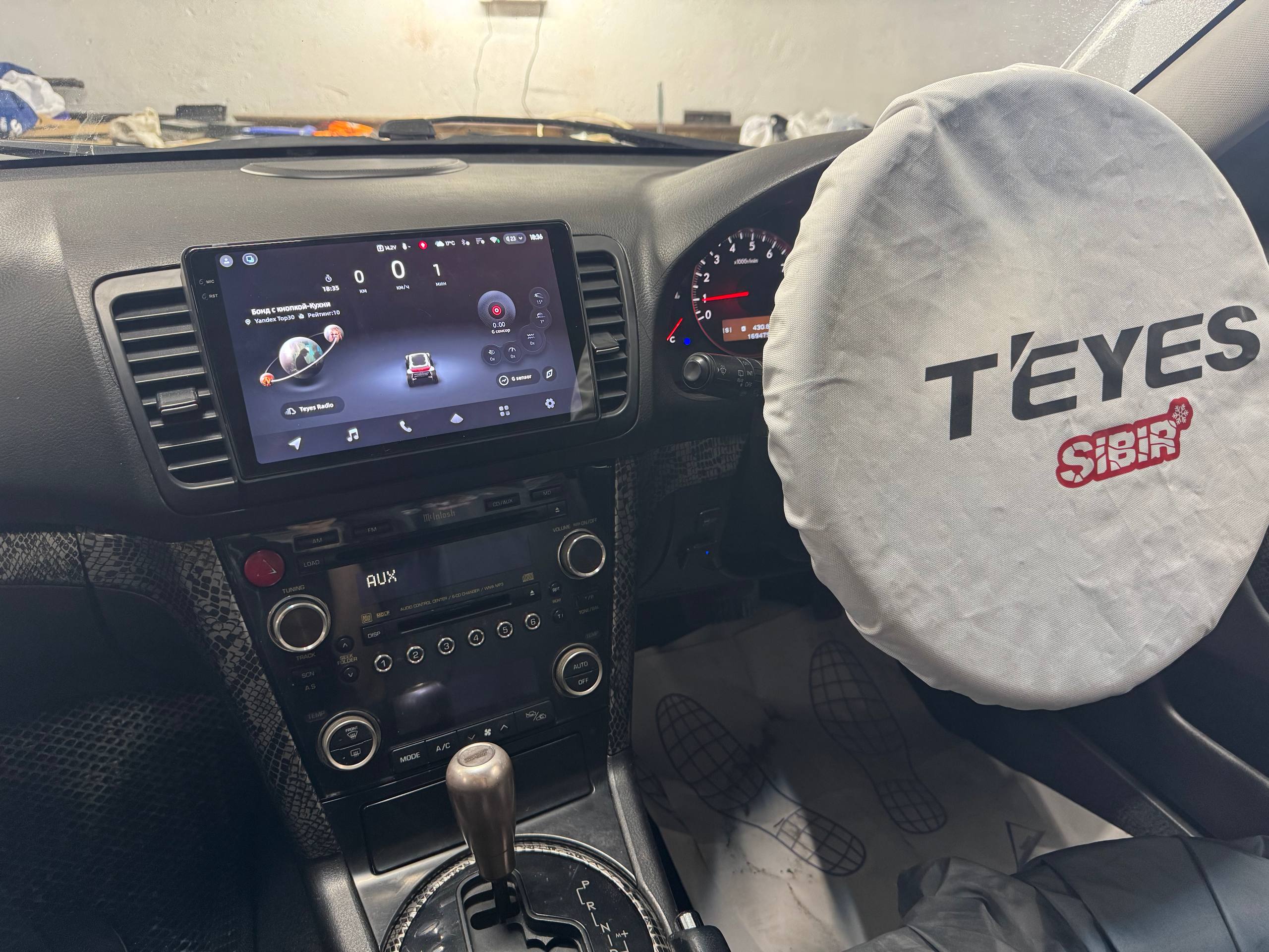 TEYES CC4 PRO после установки в Subaru Legacy 2006 года