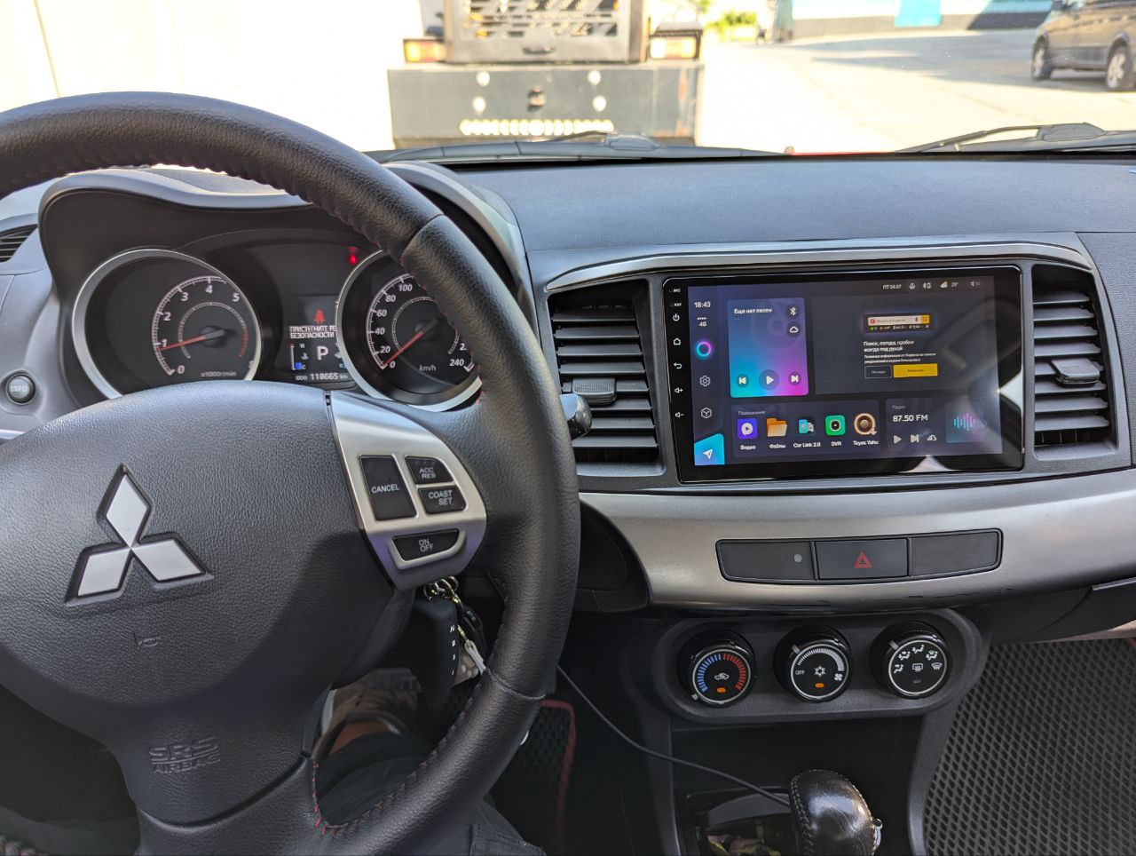 TEYES CC3 после установки в Mitsubishi Lancer X
