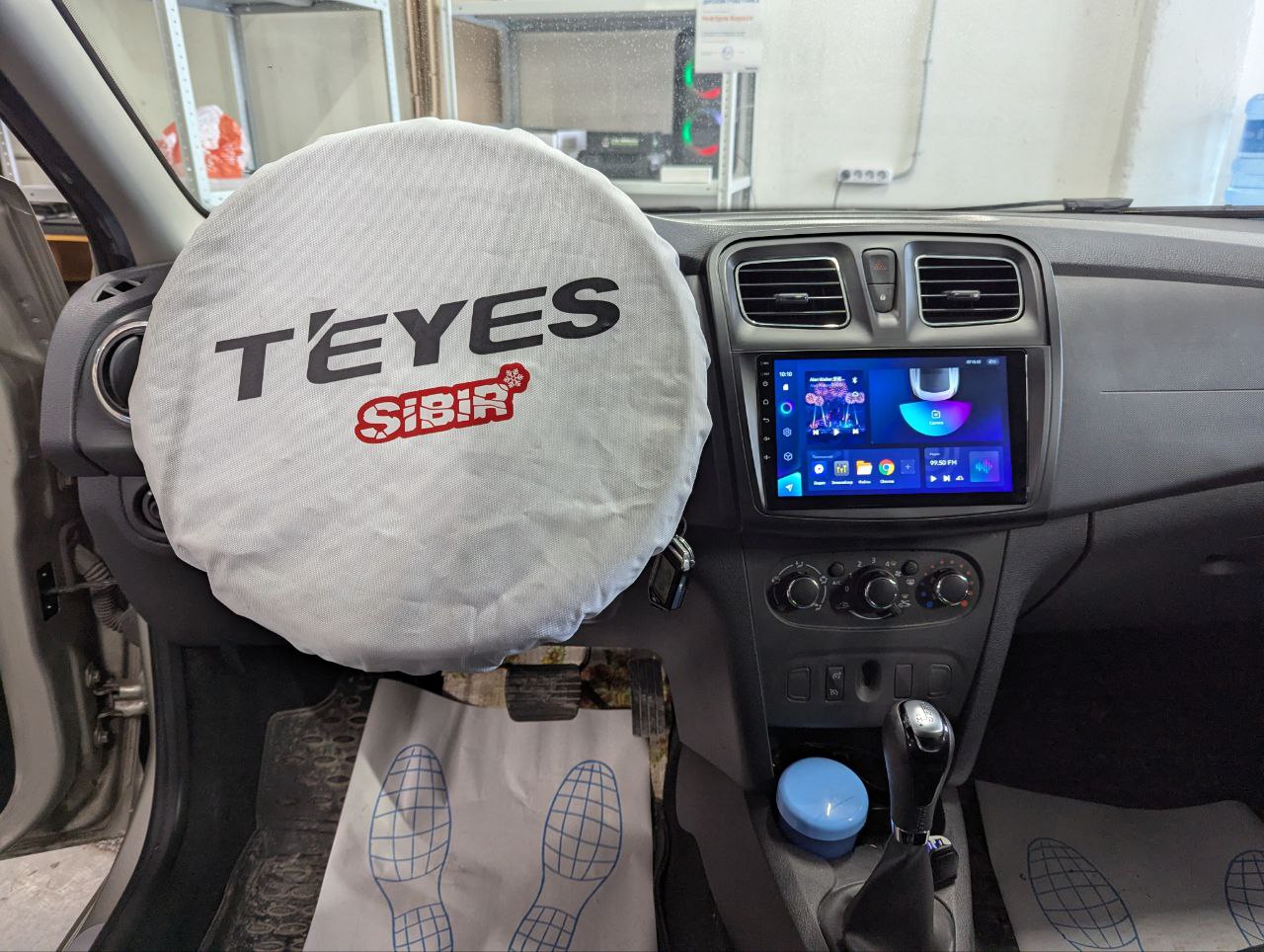Установка TEYES CC3 2K в Renault Logan 2 — интерфейс после настройки и проверки доступных функций